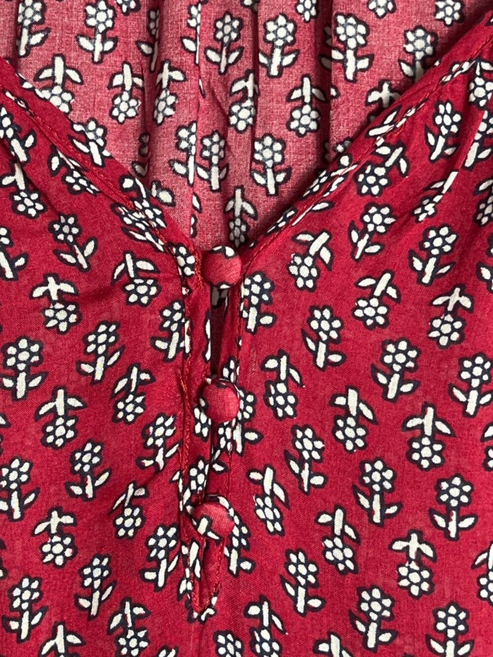 Lucky Brand Petaluna Peasant Top Indie Floral Boho Ethereal Lightweight Women XS - Picture 6 of 9